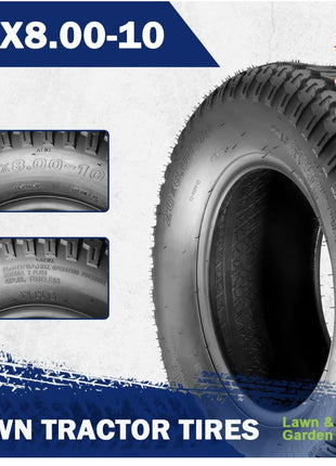 Llantas Turf Saver 20x8-10 Sin Cámara 4 Capas para Jardín x2