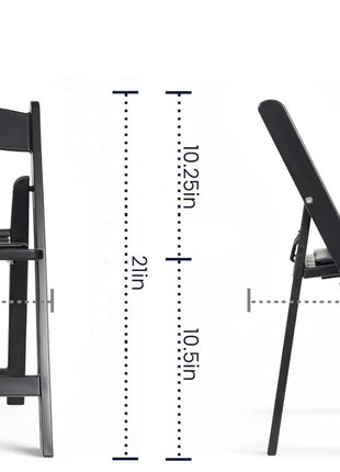 SILLA PLEGABLE INFANTIL  CON ASIENTO ACOLCHADO NEGRO