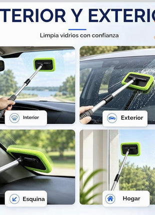 LIMPIADOR DE PARABRISAS XINDELL CON MANGO EXTENSIBLE Y 9 PAÑOS