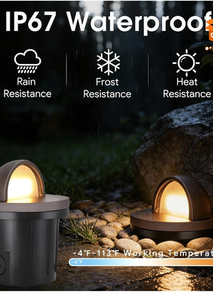 SET DE 4 LUCES SOLARES LED PARA JARDÍN - ESTILO FAROL BRONCE