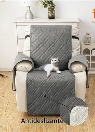 FUNDA CUBRE SILLÓN RECLINABLE IMPERMEABLE CON BOLSILLOS ORGANIZADORES