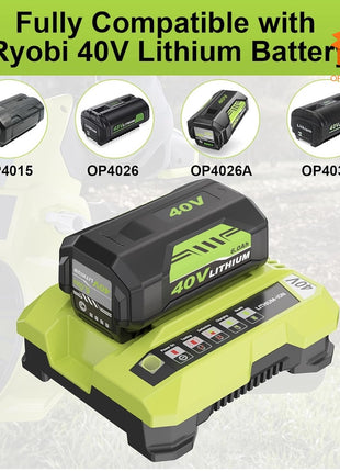BATERÍA 40V LITIO 6.0AH + CARGADOR RÁPIDO COMPATIBLE - KIT DE ALTO RENDIMIENTO PARA HERRAMIENTAS
