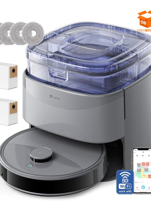 ROBOT ASPIRADOR Y FREGASUELOS LEFANT M3 CON BASE DE AUTOVACIADO WIFI 5G