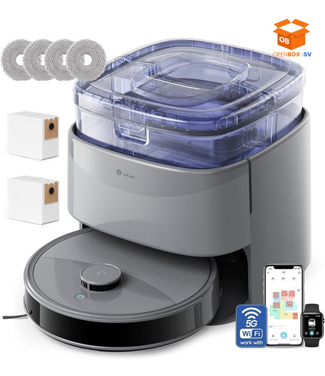 ROBOT ASPIRADOR Y FREGASUELOS LEFANT M3 CON BASE DE AUTOVACIADO WIFI 5G