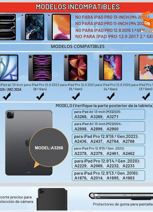 FUNDA CON TECLADO RETROILUMINADO PARA IPAD PRO - GIRO 360° Y PORTALÁPIZ