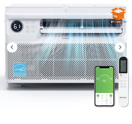 AIRE ACONDICIONADO DE VENTANA ROVSUN 8,000 BTU INVERTER SMART WI-FI – ENFRIAMIENTO RÁPIDO, ULTRA SILENCIOSO Y AHORRO DE ENERGÍA