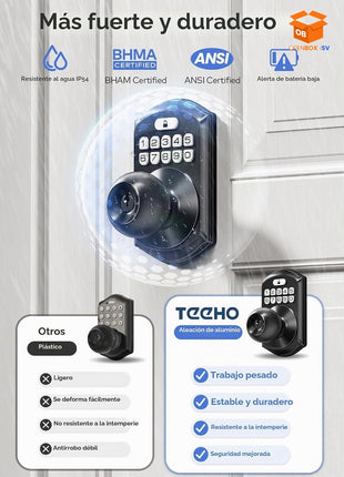 CERRADURA ELECTRÓNICA CON TECLADO DIGITAL Y LLAVES