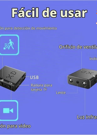 MINI CÁMARA ESPÍA WIFI HD CON VISIÓN NOCTURNA Y DETECCIÓN DE MOVIMIENTO