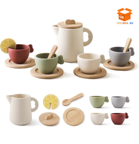 JUEGO DE TÉ DE MADERA PARA NIÑOS - SET COMPLETO 11 PIEZAS