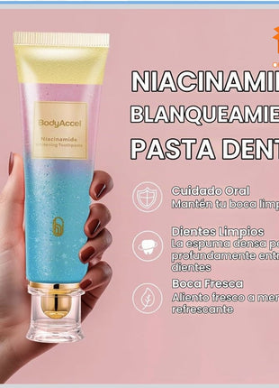 ✨ PASTA DENTAL BLANQUEADORA NIACINAMIDA BODYACCEL 🦷