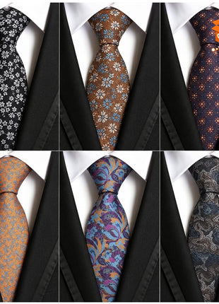 CORBATAS DE SEDA ESTAMPADAS PARA HOMBRE - SET ELEGANTE