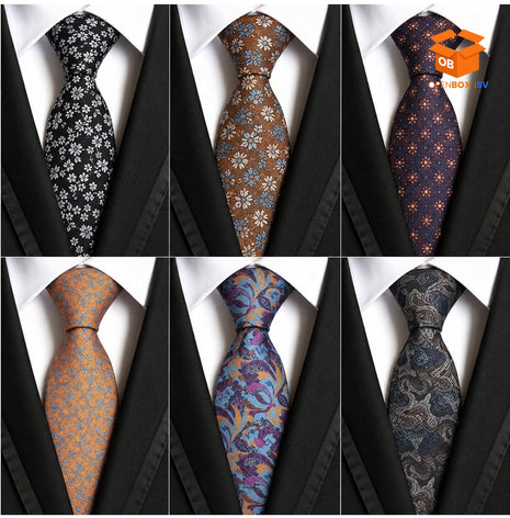CORBATAS DE SEDA ESTAMPADAS PARA HOMBRE - SET ELEGANTE