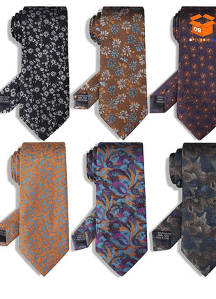 CORBATAS DE SEDA ESTAMPADAS PARA HOMBRE - SET ELEGANTE