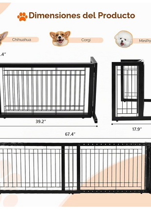 🐾 REJA DE SEGURIDAD EXTENSIBLE PARA MASCOTAS SIN PERFORAR