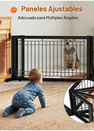 🐾 REJA DE SEGURIDAD EXTENSIBLE PARA MASCOTAS SIN PERFORAR