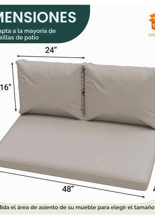 🔥 SET DE COJINES PARA SOFÁ EXTERIOR BEIGE ✨