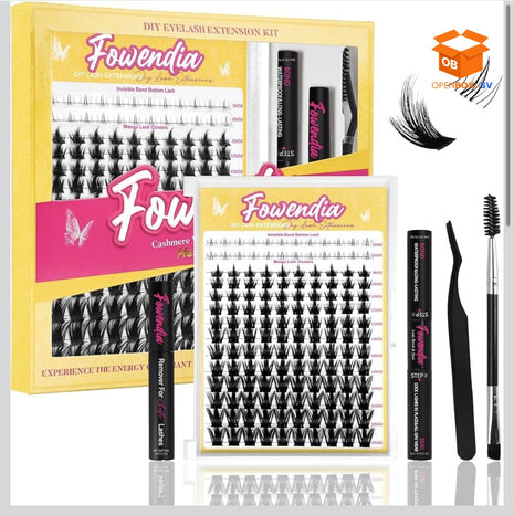🔥 KIT DIY FOWENDIA EXTENSIONES DE PESTAÑAS CLUSTER ✨