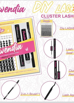 🔥 KIT DIY FOWENDIA EXTENSIONES DE PESTAÑAS CLUSTER ✨