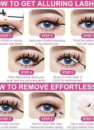 🔥 KIT DIY FOWENDIA EXTENSIONES DE PESTAÑAS CLUSTER ✨