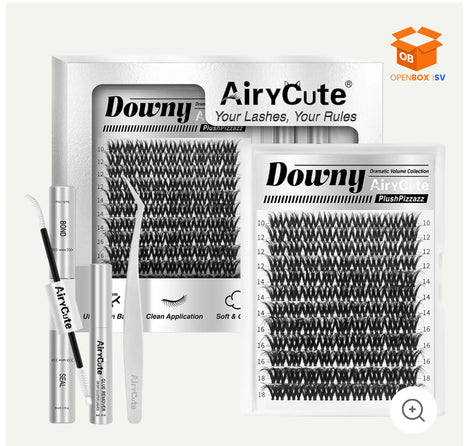 🔥 KIT PESTAÑAS AIRYCUTE DOWNY VOLUMEN DRAMÁTICO ✨
