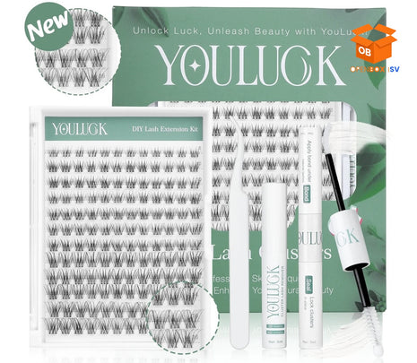 ✨ KIT DE PESTAÑAS DIY YOULUCK - EXTENSIONES EN RACIMO PROFESIONALES 🔥