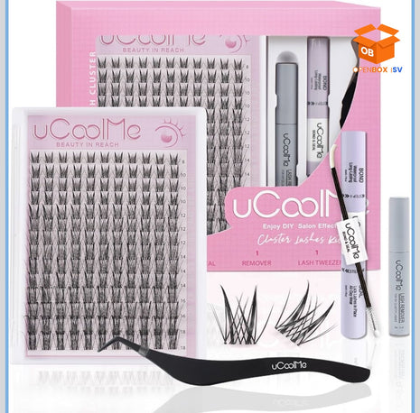 🔥 KIT DE PESTAÑAS CLUSTER UCOOLME DIY EFECTO SALÓN ✨