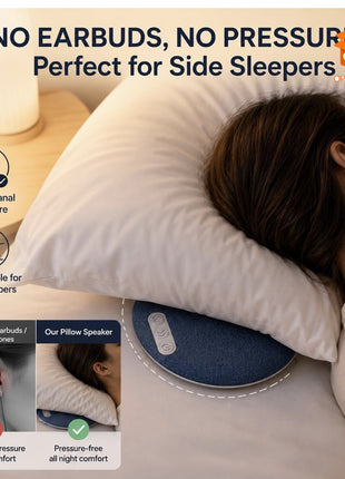 ALTAVOZ BLUETOOTH SUB-ALMOHADA CON RUIDO BLANCO Y TEMPORIZADOR | AUDIO PRIVADO PARA DORMIR