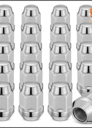 🔩 PACK 20 TUERCAS DE SEGURIDAD CROMADAS M12X1.5 ⚡
