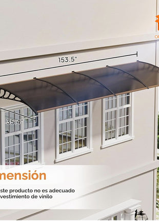🔥 TOLDO MARQUESINA PROTECTORA DE POLICARBONATO EXTRA LARGO ✨