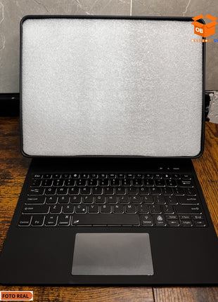 FUNDA CON TECLADO RETROILUMINADO PARA IPAD PRO - GIRO 360° Y PORTALÁPIZ