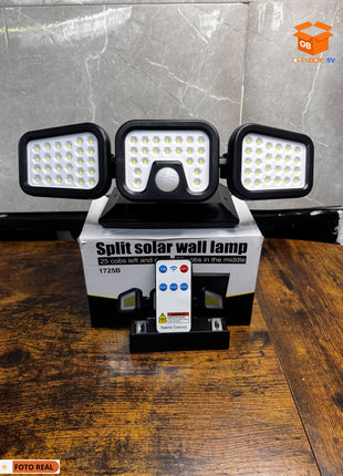 LUCES SOLARES PARA EXTERIORES, LED IP65, IMPERMEABILIZANTE, CON ENERGÍA SOLAR, LÁMPARA DE PARED CON 74 CUENTAS, 3 CABEZALES
