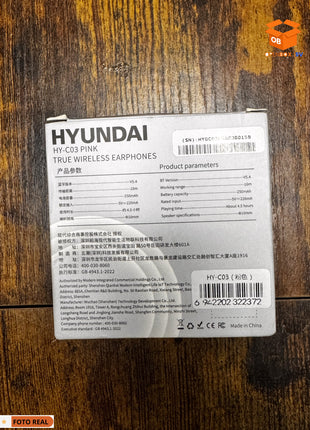 AURICULARES HYUNDAI INALÁMBRICOS CON GANCHO ROSA