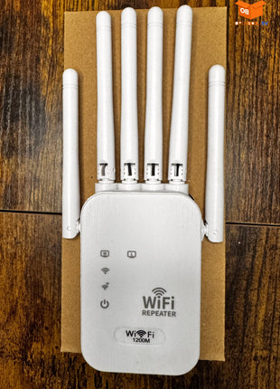 REPETIDOR WIFI 1200M CON 6 ANTENAS AMPLIFICADOR DE SEÑAL WIFI