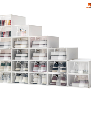 Set de 24 cajas organizadoras para zapatos