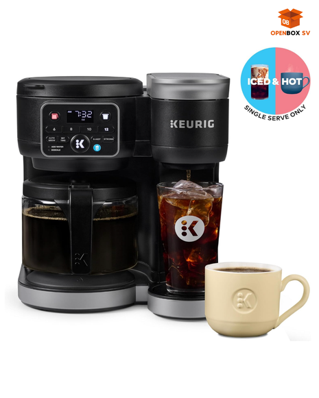 Keurig K-Duo - Cafetera caliente y helada de una sola porción y jarra, tecnología MultiStream, depósito de 72 onzas