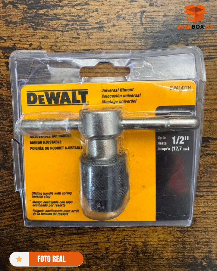 Mango ajustable para machuelos DEWALT hasta 1/2 pulgadas herramienta de roscado