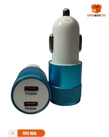 SET DE 2 ADAPTADORES  DE 30W PARA CARRO