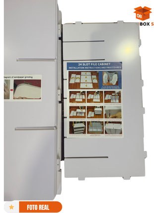Organizador de libros, revistas y cartas, con 24 compartimentos