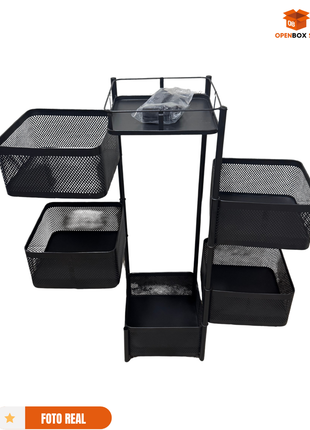 Estante giratorio de almacenamiento de cocina, carrito de despensa con ruedas de 5 capas, carrito de almacenamiento de frutas y verduras