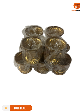 Set de 10 floreros de metal tipo trompeta para eventos boda o  centros de mesa