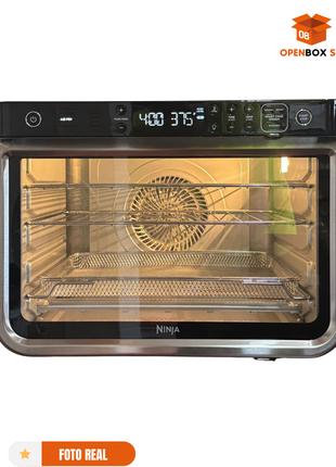 Horno de convección digital marca NINJA (capacidad XL) y un acabado de acero inoxidable