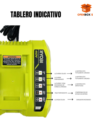 CARGADOR RYOBI DE 40V