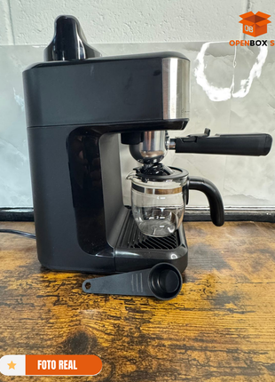 Cafetera de expresso al vapor con espumador de acero inoxidable