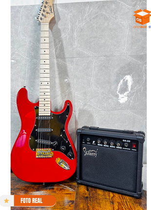 Guitarra Eléctrica de 6 Cuerdas con Amplificador