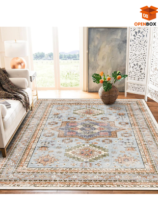 Alfombra con estilo vintage de 182.9 cm x 234.32 cm