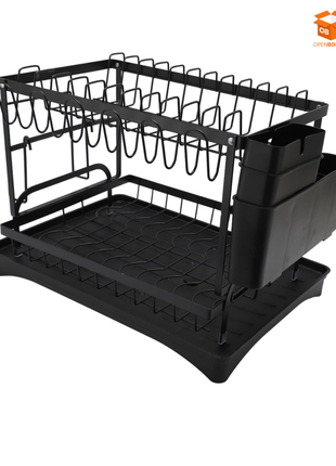 Escurridor de Platos Multifuncional de 2 Niveles