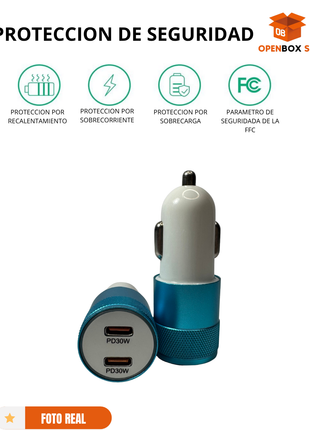 SET DE 2 ADAPTADORES  DE 30W PARA CARRO