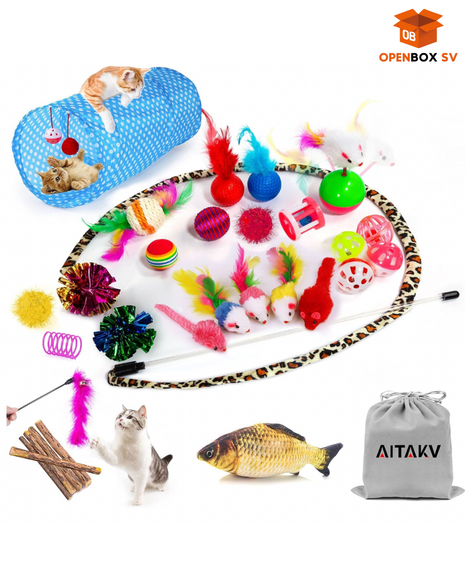 SET DE 35 JUGUETES PARA GATOS