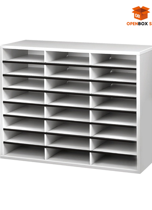 Organizador de libros, revistas y cartas, con 24 compartimentos