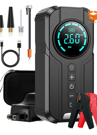 Arrancador de Batería 5 en 1 Premium | Compresor de Aire, Power Bank y Linterna LED